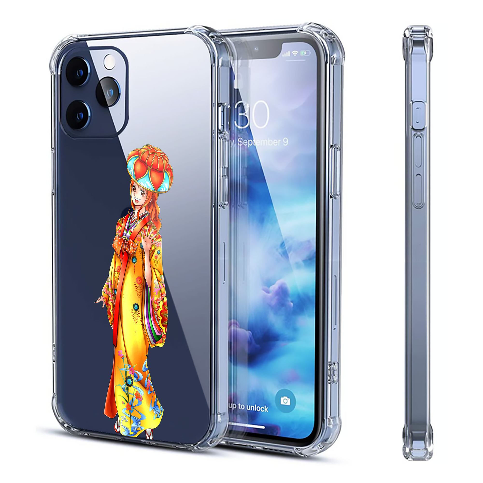 （画像用） ワンピース ナミ ONE PIECE Nami 【iPhone 12シリーズ対応】透明スマホケース（クリアソフトケース）